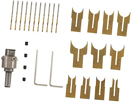 Hemobllo 24 piezas Brocas de Acero para Taladro de Cuentas de Madera Herramientas Duraderas para Tallado de Anillos y Bolas de Madera Kit Completo para Manualidades y Pulseras DIY