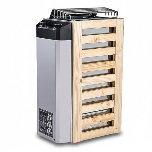LADECNERHT Stufa per Sauna, Stufa Elettrica per Sauna da 3,6 Kw 220 V, Stufa per Sauna con Comandi Integrati, Temperatura Regolabile per Max. 70-141 Piedi Cubi, Uso Domestico, Hotel, Spa