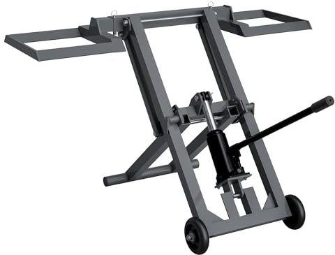 Lawn Mower Lift Jack -Lifting Platform 880 Lbs Capacity for Garden Tractors and Lawn Mowers with Manual Handle & Power Tool Extension Handle (Dark Grey)