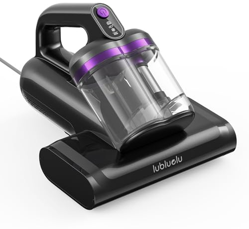 Lubluelu Mattress Vacuum Cleaner for Dust Mites, 350W Powerful Bed Vacuum 100AW Airflow, Ultrasonic Cleaning, Rolling Brush, Hot Air Drying, Multi-Layer Filtration