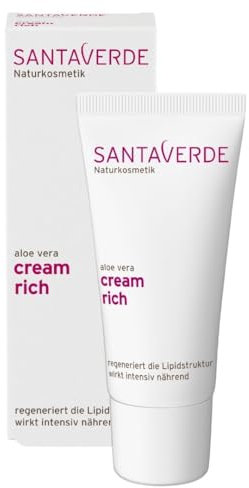 Santaverde cream rich 30ml | Reichhaltige Feuchtigkeitscreme mit Aloe Vera & Sheabutter | Intensivpflege für trockene Haut