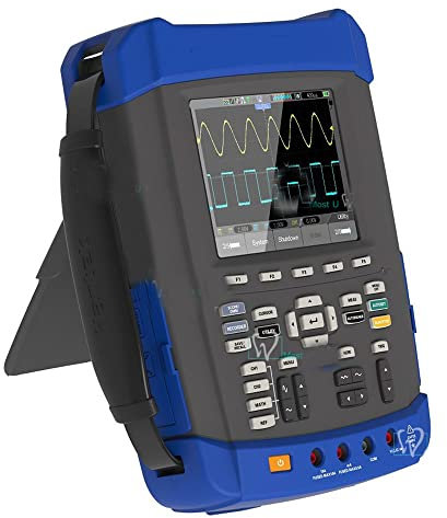 Oscilloscope multimètre portable 6 en 1 2 canaux 200 MHz 1 GSa/s Enregistreur de spectre DMM Analyseur de fréquence Compteur de formes d'onde arbitraires
