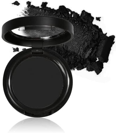 Mysense Single Matte Black Eyeshadow,Pressed Fine Powder Eyeshadow,High Pigment Longwear Single Black Eye Make up for Day&Night (02)