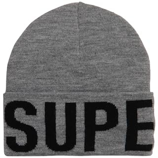 Superdry Knitted Beanie Hat Berretto da Baseball da Donna, Argento, Taglia Unica