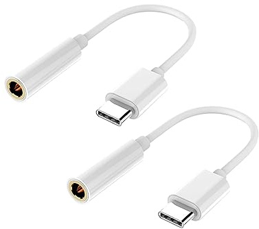 NUOBESTY 2piezas Cable Tipo Adaptador para Auriculares Unidades Conector USB-c Macho para Uso Coche Compatible Dispositivos Tipo c