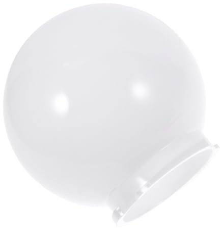 BESTonZON Pantalla De Lámpara Globo Acrílica 250 Mm Diámetro 120 Mm Montaje Fácil Cubierta De Luz Exterior Para Jardín y Pared Accesorios De Iluminación