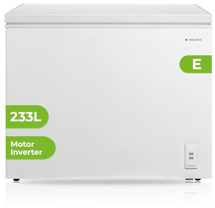 Aspes Congelador Horizontal Horeca Blanco ACHH2500ENFDC. Capacidad 233 Litros, Dual Cooling, 1 Cesta, Bajo Nivel Sonoro, Eficiencia Energética Clase E