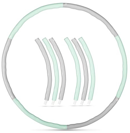 Gymtek Cerceau Hula Hoop Fitness Femme de 100 cm Hula Hoop avec Massage pour Gymnastique et Exercices Cardio, Pilates Materiel Fitness pour Sculpture Corporelle, Accessoire Sport à Domicile, Menthe