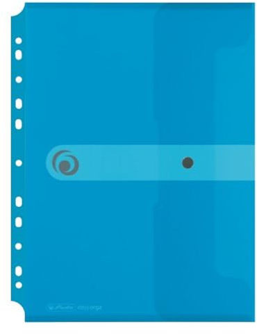 Herlitz A4 dokumentmapp för arkivering - Transparent blå (förpackning med 6)