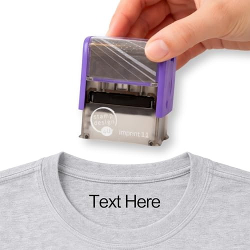Clothing Name Stamp Custom Textile Stamp for Kids, School Uniforms & Nursery Clothes 1 Line of Text