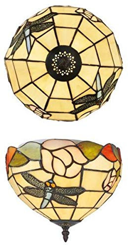 Casa Padrino Tiffany Deckenleuchte 25cm Libelle - Glas Mosaik Decken Lampe Leuchte