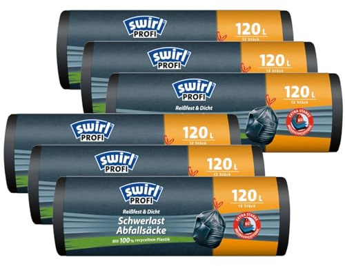 Swirl Schwerlast Säcke 120L 12 stk./ Rolle (6er Pack)