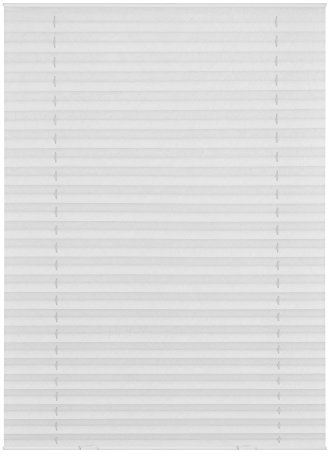 Lichtblick Dachfenster Plissee Haftfix, ohne Bohren, mit Saugnäpfen, für Veluxdachfenster, Fensterplissee Weiß, 36,3 cm x 80 cm (B x L) C04/CK04