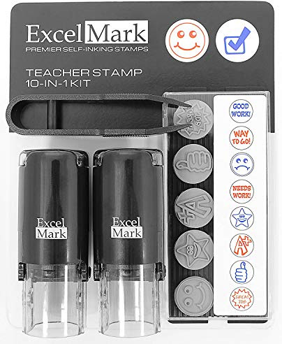 ExcelMark A17 Teacher Self-Inking Rubber Stamp Kit