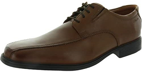 Clarks Tilden Walk Mens Dark Tan Lea, 7.5