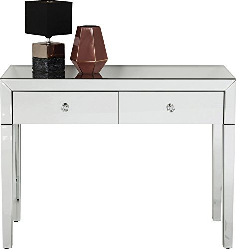 Kare Design Konsole Luxury, verspiegelt, Highboard mit 2 Schubladen, Kommode, Schminktisch, edle Glasgriffe, 78,5x100x40cm (H/B/T)
