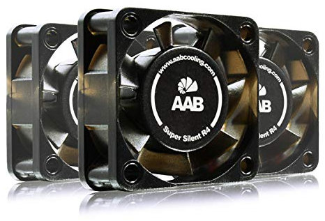 AABCOOLING Super Silent R4 - Una Silenziosa e Molto Efficiente 40mm Ventola per Case PC, Case Fan, Ventilatore, 4cm, 3 Pin Ventola Aspirazione, per Stampante 3D, 9V Adattatore - 3 Pezzi 7,9 Db (A)