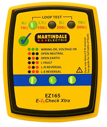 Martindale EZ165 Loop Check Plug Tester, Yellow