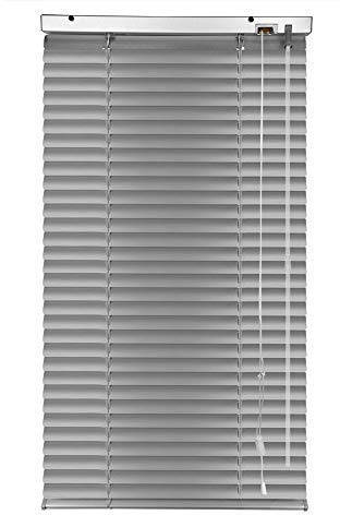 S SIENOC Aluminium Jalousie Silber B85xH220cm Venetian Blinds Jalousie ohne Bohren inkl. Klemmclips