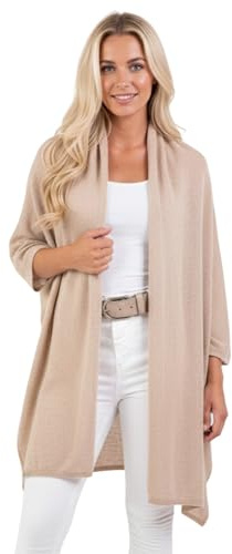 Marenza étole femme en cachemire mélangé, made in Italy, beige, taille unique