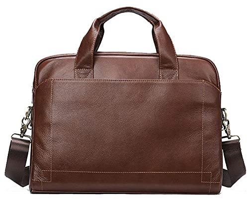 Herren Laptoptasche Arbeitstasche Handtasche, Mens Echtes Leder Business Aktentasche Klassische 13 Zoll Laptop Schulter Messenger Bag Arbeitsportfolio Satchel Crossbody Handtasche Laptop Businesstasch