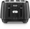 De'Longhi Ballerina Toaster, 4 Slot Toaster, Reheat, 5 Browning Settings, Defrost and Cancel Functions, Pull Crumb Tray, CTD4003.BK, 1800W, UK PLUG, Black