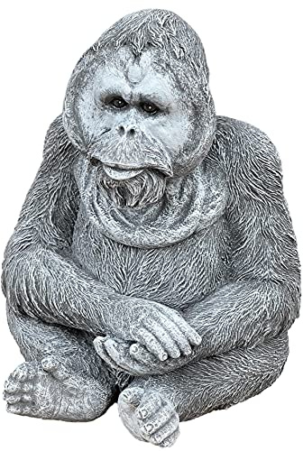 stoneandstyle Steinfigur Orang-Utan Otto AFFE frostfest Steinguss Gartenfigur