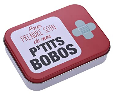 P'tits Bobos, Boite en Métal de Pansements, Prédécoupés, Enfants, Junior, Boite de 24 Pansements, 10,9 x 8 x H.2 cm, TAKE CARE