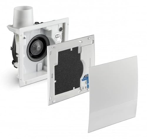 Ritzer by Lunos Silvento ec als Klemmlüfter - schnell installiert, Komplettset inkl. Platine, Lüfter, Badlüfter, Rohrlüfter, Ventilator (mit Komfortplatine)