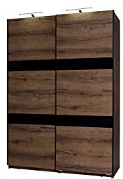 Design Möbel Kleiderschrank Begehbarer Kleiderschrank Garderobe Kleiderschrank Holz Kleiderschrank Kinderzimmer Schlafzimmer Regale und Schränke mit Schubladen Kloster und Schwarz glänzend LED