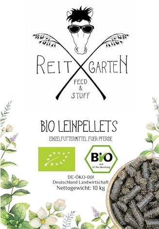 Reitgarten´s Bio Leinpellets 10 kg Pferd Futter Pellet garantiert ohne Zusätze Organic Pferdefutter