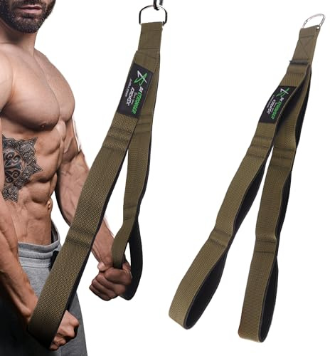 LARA STAR Verstellbare, robuste Trizepsseil-Kabelbefestigung für Fitnessstudio, 45–79cm, extra Langer Arm, zum Herunterziehen für Heim-/Fitnessgerä (schwarz)