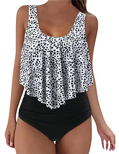 Pole Dance Outfit Klamotten Teenager mädchen sexy Outfit für Damen Tankini Damen bauchweg high Waist Hose Schwimmanzug lang bauchweg Body Kleid Zweiteiler bügel Tanki