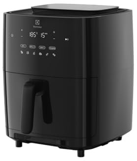 Electrolux Friggitrice ad aria EAF7SB - Capacità 7L - Funzione vapore - Friggitrice aria Rivestimento antiaderente - 1700W - 8 programmi - Lavabili in lavastoviglie - 0-60m - 80-200°
