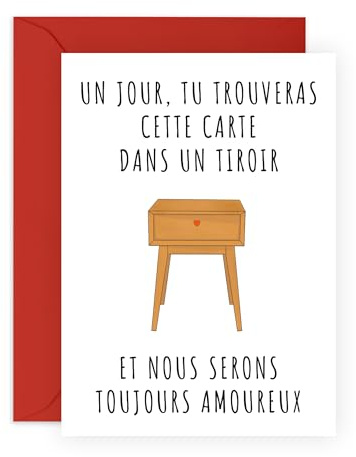 Central 23 Carte Anniversaire De Mariage Douce Pour Mari Et Femme – Carte Amour Pour Petit Ami, Petite Amie – Carte De Saint Valentin Pour Partenaire – Livrée Avec Des Autocollants