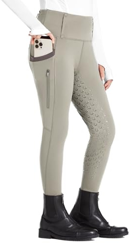 FitsT4 Sports Culotte d'équitation pour Enfants Leggings d'équitation pour Filles Fond intégral en Silicone Pantalon d'équitation Taille Haute avec 2 Poches latérales