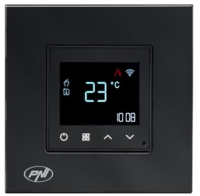 Termostato Inteligente PNI CT25B WiFi para calefacción Central de Gas, empotrable, 16A, Control Desde la aplicación Tuya Smart
