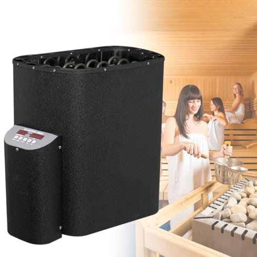 vnmudzeo Wet Dry Steam Bath Sauna Oven,for Home,Hotel,Spa,Bathroom,3000 W 4500 W 6000 W 8000 W 9000 W Traditional Sauna Room Heater Commercial,6kw