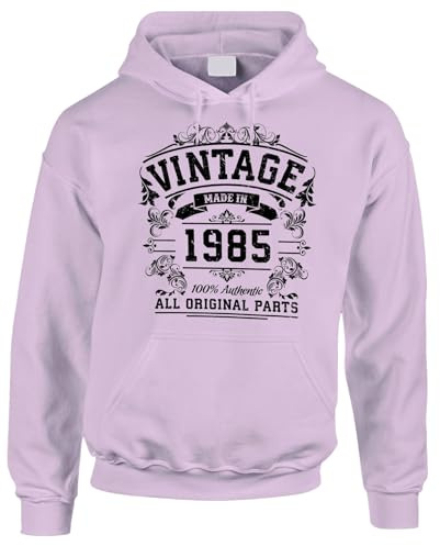 Bang Tidy Clothing 40th Birthday Gifts For Women, Born In 1985 Hoodie, Keepsake Present For Daughter Sister Best Friend Colleague, Hooded Sweatshirt For Her - ORIG LILAC-M