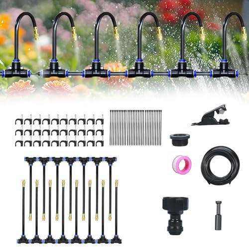 360° Curved Garden Automatic Irrigation System,Arrosage Automatique pour Jardin,Système D'Irrigation Goutte à Goutte pour Plantes de Serre, Plates-Bandes Surélevées (15M)