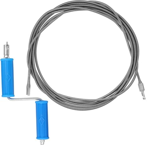 POPETPOP Herramienta Profesional de Dragado de Tuberías Flexible para Fontanería Manual o Eléctrica Desatascador para Drenajes Duchas y Bañeras Hogar