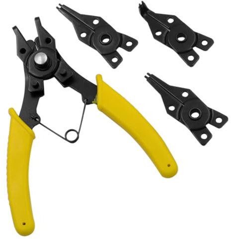 Zanthicia Alicates para anillos de seguridad multifuncionales, pinzas para anillos de cabeza con agarre manual, mango antideslizante, accesorios para camiones, suministros reparación