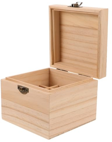 Gogogmee Organizzatore Legno 16 Slot per Oli Essenziali 10ml Separazione Sicura