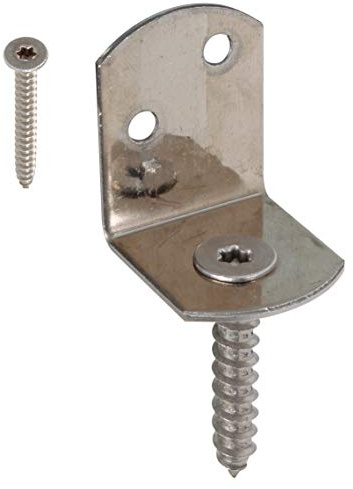 Alberts 843830 Flechtzaunhalter L-Form | in verschiedenen Ausführungen | Edelstahl | Gesamthöhe 83 mm | 80er Set