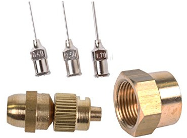 Rothenberger Microbrenner Set für Lötfreund, Schweißfix und Roxygeräte - Edelstahl, 0,3/0,5/0,7mm + Adapter + Überwurfmutter M14x1