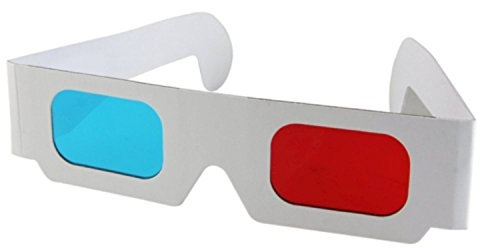 3D OCCHIALI CARTA ROSSO BLU PER GUARDARE CINEMA FILM