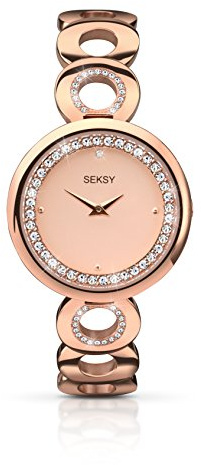 Seksy 2079 Rose Gold Ladies Wrist Watch, Bracelet