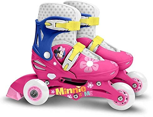 Stamp Sas-MINNIE Adjustable two in one 3 Wheels Skate size 27-30, color pink, (J100930)