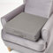 HOMESCAPES Cojín elevador acolchado gris para sillón con funda extraíble, 50 cm, cuadrado, 10 cm de profundidad, cojín ortopédico firme de espuma ortopédica con funda suave lavable 100% algodón