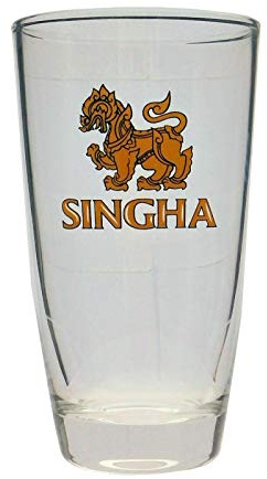 Singha Personalised Half Pint Draught Beer Glass Engraved - Enter Your Own Custom Text